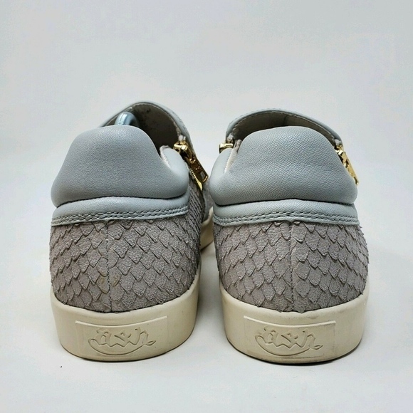 ASH Intense Gray Snake Scale Skate Zipper Sneaker - Picture 4 of 8